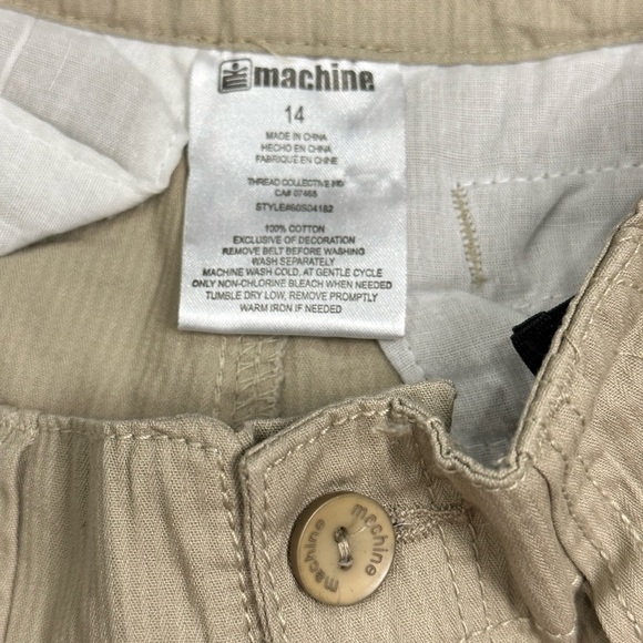 Youth Boys Machine 14 XL Cargo Shorts 8 Pockets Khaki Adjustable Waist NWOT - Picture 8 of 9